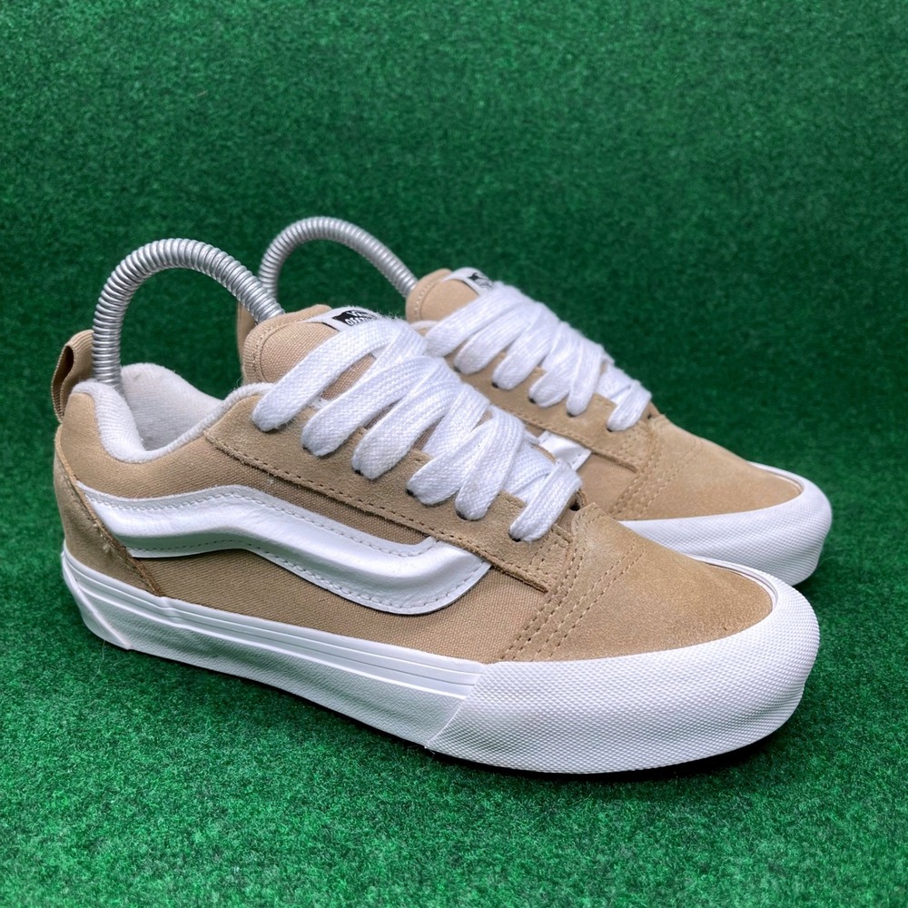 Vans Knu Skool Tan Beige Suede Chunky Skate Shoes Men 4 Women 5.5